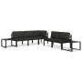 Sofá modular de esquina 1 ud con cojines aluminio antracita by , Modular outdoor sofas - Ref: Foro24-49239, Price: 278,64 €, ...