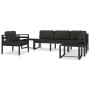 Sofá modular de esquina 1 ud con cojines aluminio antracita by , Modular outdoor sofas - Ref: Foro24-49239, Price: 278,64 €, ...