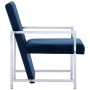 Sillón con patas cromadas de terciopelo azul de , Sillones - Ref: Foro24-282160, Precio: 121,80 €, Descuento: %
