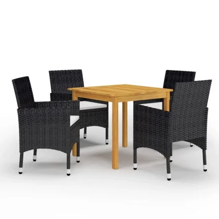 Black 5-Piece Garden Dining Set by vidaXL, Garden sets - Ref: Foro24-3067671, Price: 358,92 €, Discount: %