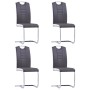 Sillas de comedor voladizas 4 unidades cuero sintético gris von , Essstühle - Ref: Foro24-281774, Preis: 296,14 €, Rabatt: %