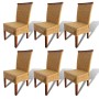 Sillas de comedor 6 unidades ratán marrón natural von , Essstühle - Ref: Foro24-274203, Preis: 526,35 €, Rabatt: %