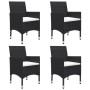 Schwarze 5-teilige Garten-Essgruppe von vidaXL, Gartensets - Ref: Foro24-3067671, Preis: 317,03 €, Rabatt: %