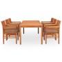 Set comedor de jardín 7 pzas y cojines madera maciza de acacia by , Garden sets - Ref: Foro24-278905, Price: 1,00 €, Discount: %
