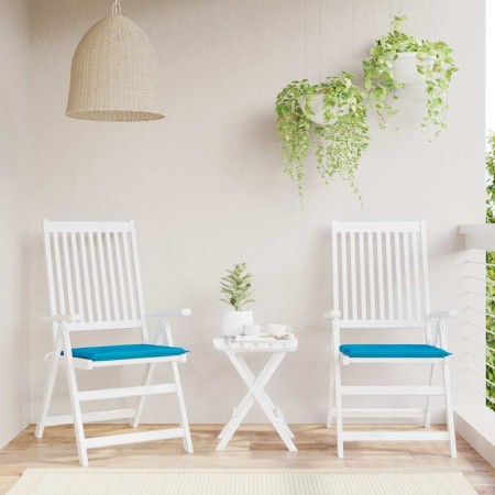 Cojines de silla de jardín 2 uds tela Oxford azul 40x40x3 cm by , Cushions for chairs and sofas - Ref: Foro24-314010, Price: ...