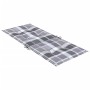 Cojín silla jardín respaldo alto 4 uds cuadros gris 120x50x3 cm by , Cushions for chairs and sofas - Ref: Foro24-314129, Pric...