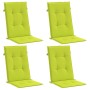 Cojín silla de jardín respaldo alto 4 uds tela verde 120x50x3cm de , Cojines para sillas y sofás - Ref: Foro24-314120, Precio...