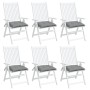 Cojines de silla de jardín 6 uds tela Oxford gris 40x40x7 cm by , Cushions for chairs and sofas - Ref: Foro24-314865, Price: ...