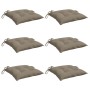 Cojines de silla de jardín 6 uds tela Oxford taupé 50x50x7 cm by , Cushions for chairs and sofas - Ref: Foro24-314922, Price:...
