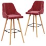 Taburetes de cocina 2 unidades terciopelo rojo vino tinto von , Küchenhocker - Ref: Foro24-289468, Preis: 174,39 €, Rabatt: %