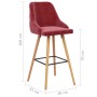 Taburetes de cocina 2 unidades terciopelo rojo vino tinto von , Küchenhocker - Ref: Foro24-289468, Preis: 174,39 €, Rabatt: %