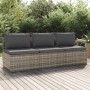 Sofá de jardín de 3 plazas con cojines ratán sintético gris by , Outdoor sofas - Ref: Foro24-318672, Price: 285,03 €, Discoun...
