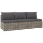 Sofá de jardín de 3 plazas con cojines ratán sintético gris by , Outdoor sofas - Ref: Foro24-318672, Price: 285,03 €, Discoun...