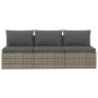 Sofá de jardín de 3 plazas con cojines ratán sintético gris by , Outdoor sofas - Ref: Foro24-318672, Price: 285,03 €, Discoun...