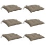 Cojines de silla de jardín 6 uds tela Oxford taupé 40x40x7 cm by , Cushions for chairs and sofas - Ref: Foro24-314886, Price:...