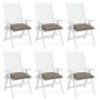 Cojines de silla de jardín 6 uds tela Oxford taupé 40x40x7 cm by , Cushions for chairs and sofas - Ref: Foro24-314886, Price:...