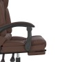 Silla de oficina reclinable masaje cuero sintético marrón de , Sillas de oficina - Ref: Foro24-349688, Precio: 144,86 €, Desc...