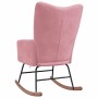 Silla mecedora de terciopelo rosa von , Schaukelstühle - Ref: Foro24-328143, Preis: 146,05 €, Rabatt: %