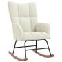 Silla mecedora de terciopelo blanco crema von , Schaukelstühle - Ref: Foro24-328148, Preis: 126,54 €, Rabatt: %