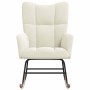 Silla mecedora de terciopelo blanco crema von , Schaukelstühle - Ref: Foro24-328148, Preis: 126,54 €, Rabatt: %