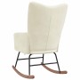 Silla mecedora de terciopelo blanco crema von , Schaukelstühle - Ref: Foro24-328148, Preis: 126,54 €, Rabatt: %