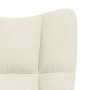 Silla mecedora de terciopelo blanco crema von , Schaukelstühle - Ref: Foro24-328148, Preis: 126,54 €, Rabatt: %