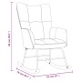 Silla mecedora de terciopelo blanco crema von , Schaukelstühle - Ref: Foro24-328148, Preis: 126,54 €, Rabatt: %