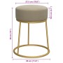 Hocker redondo gris oscuro terciopelo von , Klapphocker und Stühle - Ref: Foro24-340256, Preis: 39,51 €, Rabatt: %