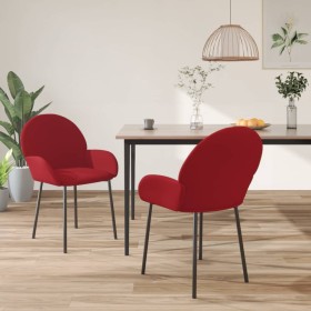 Sillas de comedor 2 unidades terciopelo rojo tinto von , Essstühle - Ref: Foro24-344768, Preis: 124,30 €, Rabatt: %