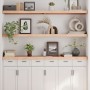 Estante de pared madera maciza roble sin tratar 160x40x(2-6) cm by , Shelves and shelves - Ref: Foro24-363591, Price: 68,35 €...