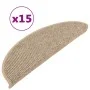 Selbstklebende Stufenmatte 15 Stück dunkelbeige 56x17x3cm von vidaXL, Treppenmatten - Ref: Foro24-326896, Preis: 89,69 €, Rab...