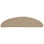 Alfombrilla autoadhesiva escalera 15 uds beige oscuro 56x17x3cm de vidaXL, Alfombrillas para escalones - Ref: Foro24-326896, ...