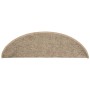 Alfombrilla autoadhesiva escalera 15 uds beige oscuro 56x17x3cm de vidaXL, Alfombrillas para escalones - Ref: Foro24-326896, ...
