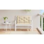 Cojín de banco de jardín tela Oxford beige 100x(50+50)x7 cm by , Cushions for chairs and sofas - Ref: Foro24-314995, Price: 3...