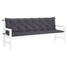 Cojín de banco de jardín tela Oxford antracita 200x(50+50)x7 cm von , Kissen für Stühle und Sofas - Ref: Foro24-315040, Preis...