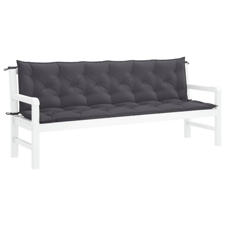 Cojín de banco de jardín tela Oxford antracita 200x(50+50)x7 cm von , Kissen für Stühle und Sofas - Ref: Foro24-315040, Preis...