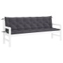 Cojín de banco de jardín tela Oxford antracita 200x(50+50)x7 cm von , Kissen für Stühle und Sofas - Ref: Foro24-315040, Preis...