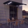 Toldo retráctil manual con LED gris antracita 450x300 cm de , Toldos - Ref: Foro24-3051246, Precio: 400,74 €