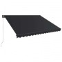 Toldo retráctil manual con LED gris antracita 450x300 cm de , Toldos - Ref: Foro24-3051246, Precio: 400,74 €