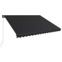 Toldo retráctil manual con LED gris antracita 450x300 cm by , Awnings - Ref: Foro24-3051246, Price: 427,66 €, Discount: %