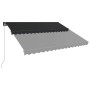 Toldo retráctil manual con LED gris antracita 450x300 cm by , Awnings - Ref: Foro24-3051246, Price: 427,66 €, Discount: %
