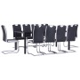 Juego de comedor 11 piezas cuero sintético negro de , muebles para cocinas y comedores - Ref: Foro24-3053164, Precio: 1,00 €,...