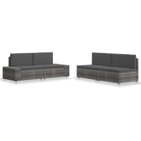 Juego de muebles de jardín 4 piezas ratán sintético gris von , Gartensets - Ref: Foro24-3054605, Preis: 390,99 €, Rabatt: %