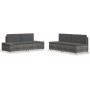 Juego de muebles de jardín 4 piezas ratán sintético gris by , Garden sets - Ref: Foro24-3054605, Price: 378,10 €, Discount: %