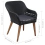 Set comedor de jardín 9 piezas y cojines ratán sintético negro by , Garden sets - Ref: Foro24-3057813, Price: 1,00 €, Discoun...