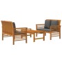 Set de muebles para jardín 3 piezas con cojines madera acacia von , Gartensets - Ref: Foro24-3058099, Preis: 444,87 €, Rabatt: %