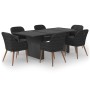 Juego de comedor para jardín 7 piezas ratán sintético negro von , Gartensets - Ref: Foro24-3059482, Preis: 816,47 €, Rabatt: %
