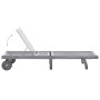 Tumbona de jardín con cojín madera maciza de acacia gris by , Loungers - Ref: Foro24-3061369, Price: 197,63 €, Discount: %