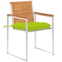 Sillas de jardín con cojines 2 uds madera maciza acacia y acero von , Gartenstühle - Ref: Foro24-3061514, Preis: 235,74 €, Ra...
