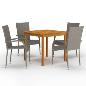 5-piece gray garden dining set by vidaXL, Garden sets - Ref: Foro24-3067694, Price: 298,92 €, Discount: %